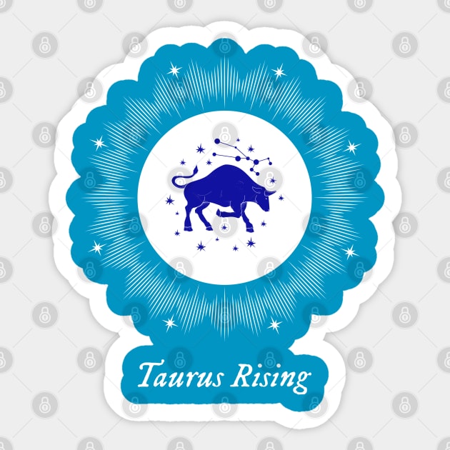 Taurus Rising Astrology Chart Zodiac Sign Ascendant Sticker by Witchy Ways